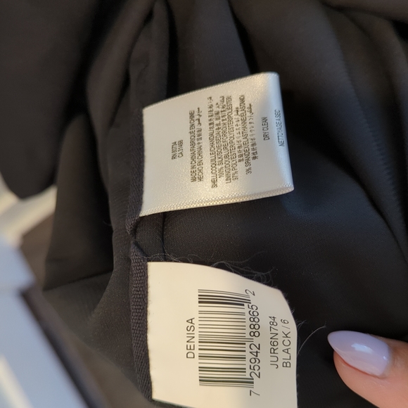 BCBG Denisa peplum dress with tie neck detail - Picture 6 of 7